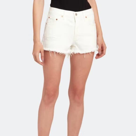 Levi's Pants - LEVI'S 501 High Rise Distressed Cutoff Shorts White Sz 31 {X24}